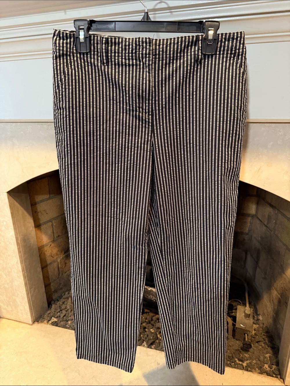 Talbots Black and White Stretch Pinstripe Chinos size 10